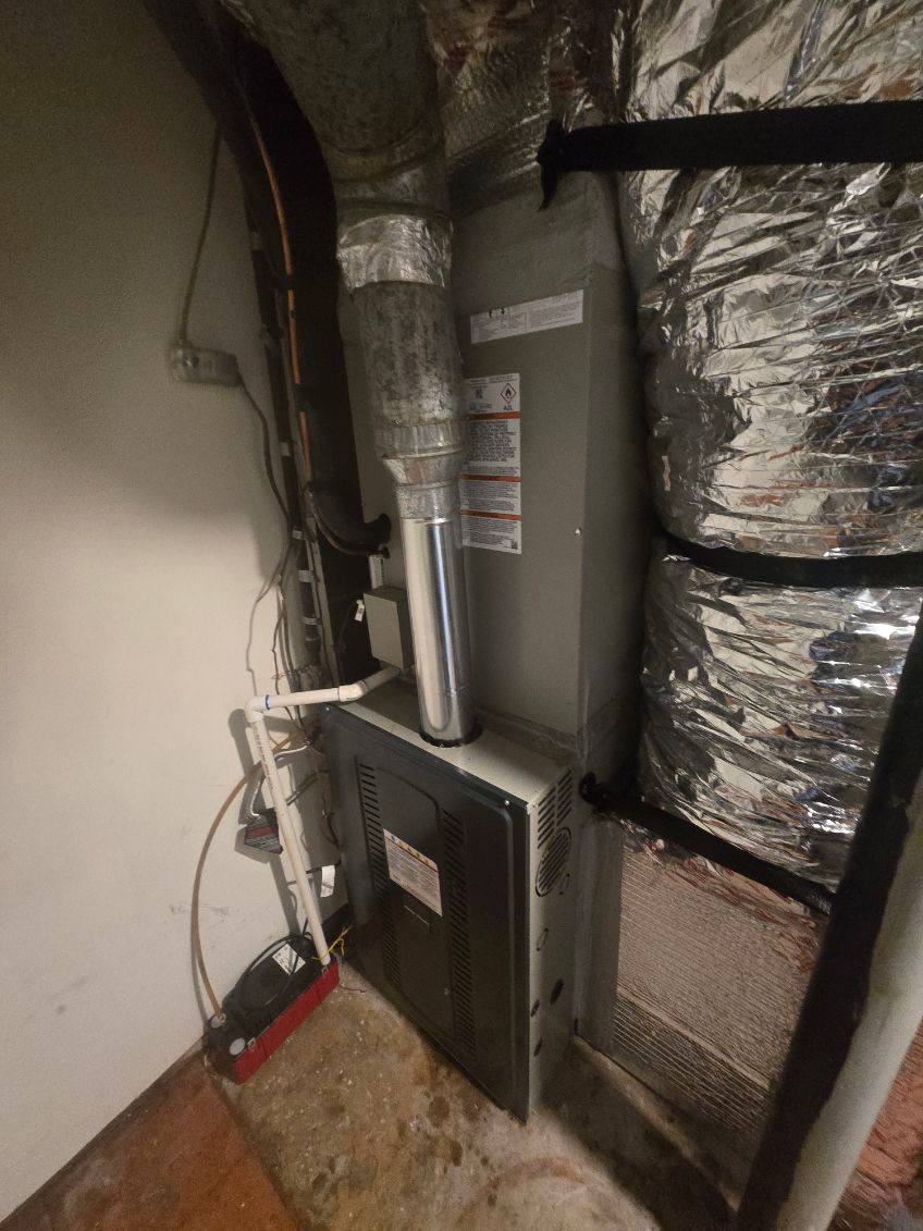 Indoor furnace and duct connection