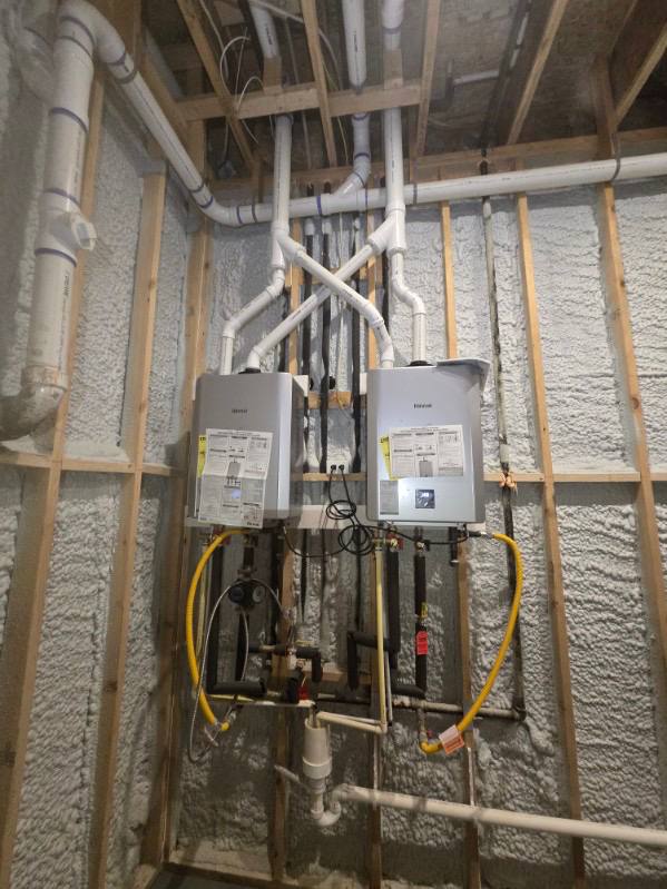 Residential water-heater installation work