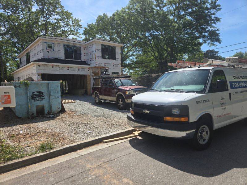 Glacier service van at a residential construction project