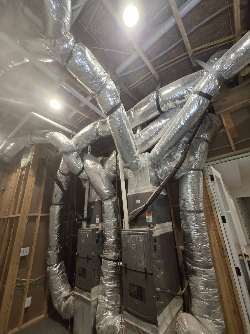 Insulated ductwork and indoor HVAC equipment
