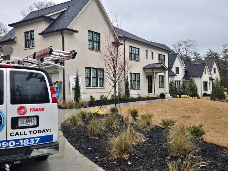 Glacier service van at a new home