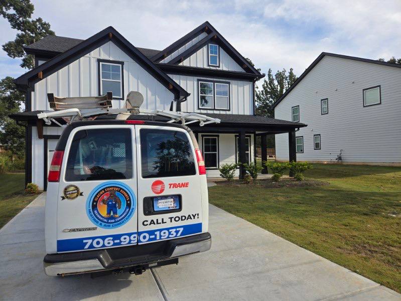 Glacier service van at a completed residential project