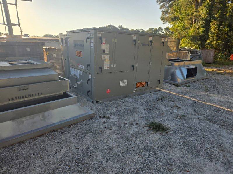 Commercial HVAC equipment prepared for installation