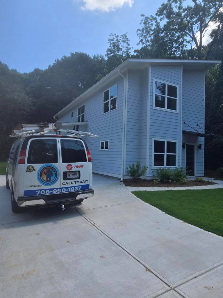 Glacier service van at customer home